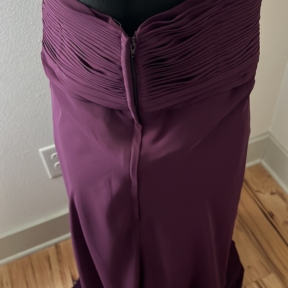 Dineh’s Collection Plum sweetheart strapless long dress formal gown Sz 14 - Picture 7 of 9